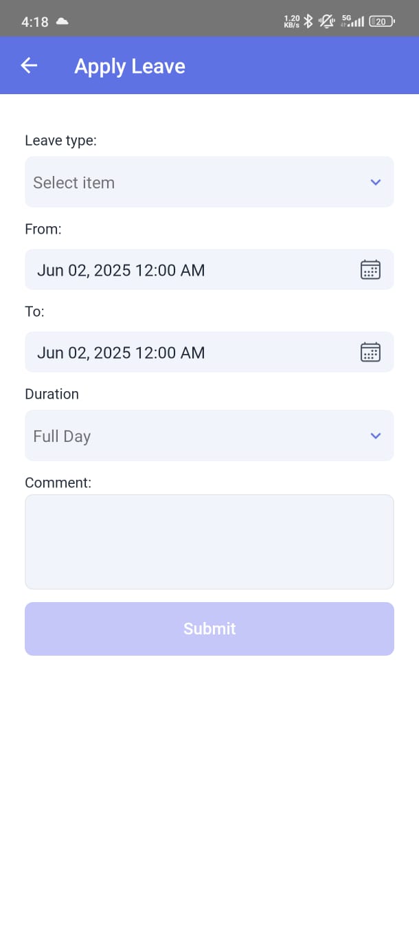 Screen HRM Mobile Features